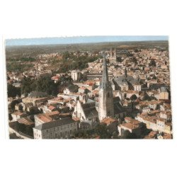 NIORT: église notre-dame, la mairie, l'église saint-andré, vue aérienne 10X15 - très bon état