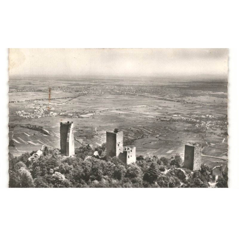 USSEREN: les 3 châteaux vue aérienne 10X15 - très bon état