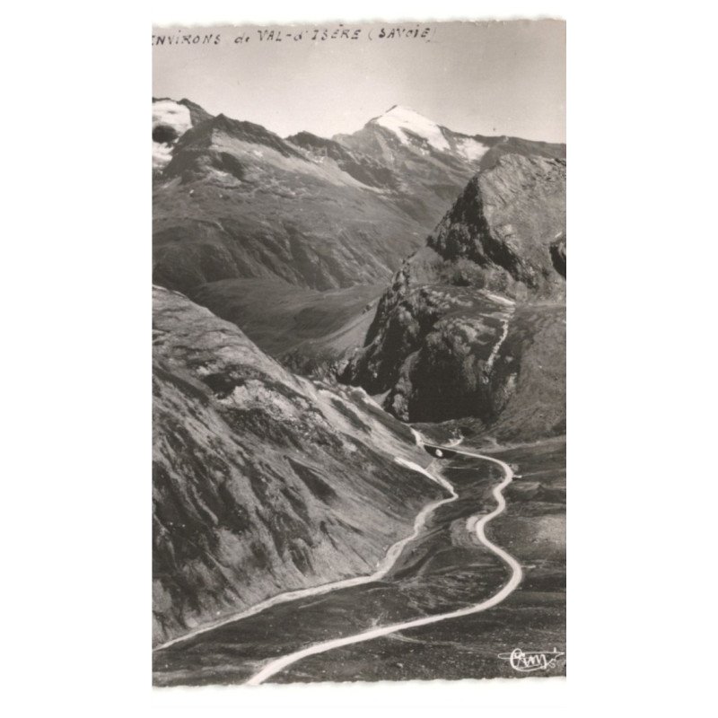 environs VAL-D'ISERE: le pont des neiges vue aérienne 10X15 - très bon état