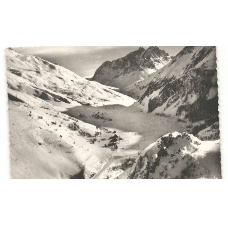 VALLOIRE: village de bonnenuit, au fond le galibier vue aérienne 10X15 - très bon état