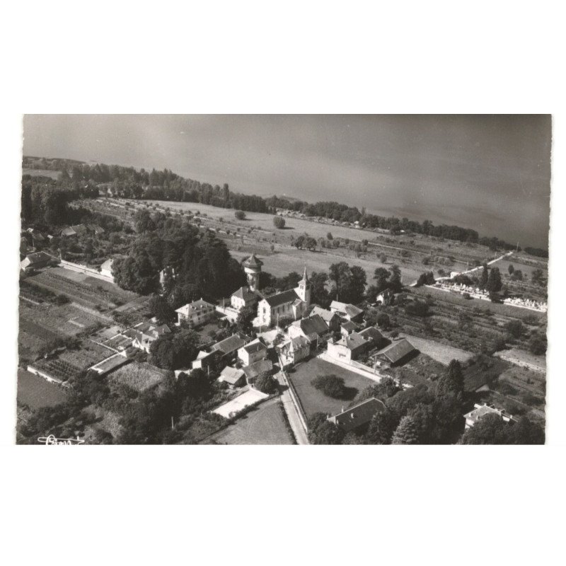 TRESSERVE: le centre du pays, le village de toile et le lac vue aérienne 10X15 - très bon état