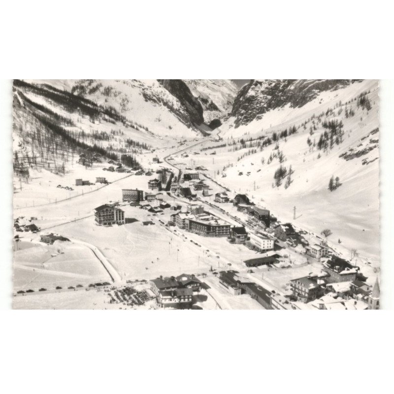 VAL-D'ISERE: sports d'hiver, vue panoramique vue aérienne 10X15 - très bon état