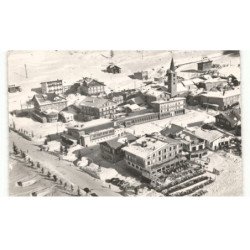 VAL-D'ISERE: sports d'hiver, vue du quartier de l'église vue aérienne 10X15 - très bon état