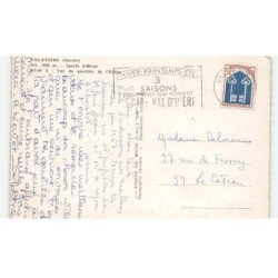 VAL-D'ISERE: sports d'hiver, vue du quartier de l'église vue aérienne 10X15 - très bon état