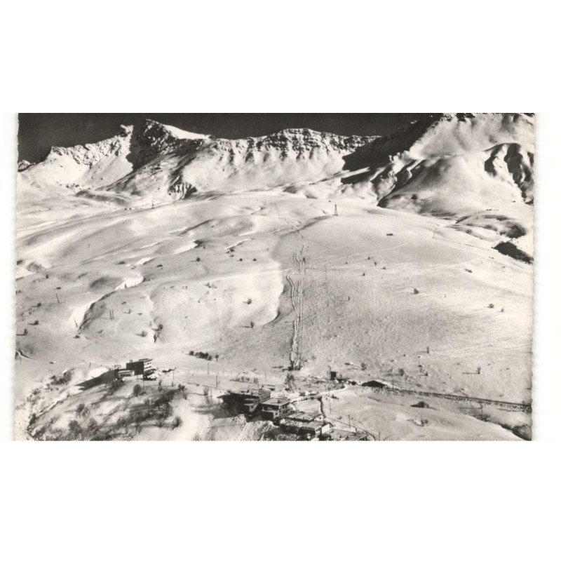 SAINT-FRANCOIS-LONGCHAMP: vue générale, téleski du lac bleu vue aérienne 10X15 - très bon état