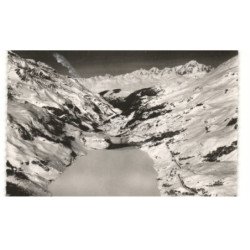 TIGNES: barrage, lac du chevril en hiver vue aérienne 10X15 - très bon état