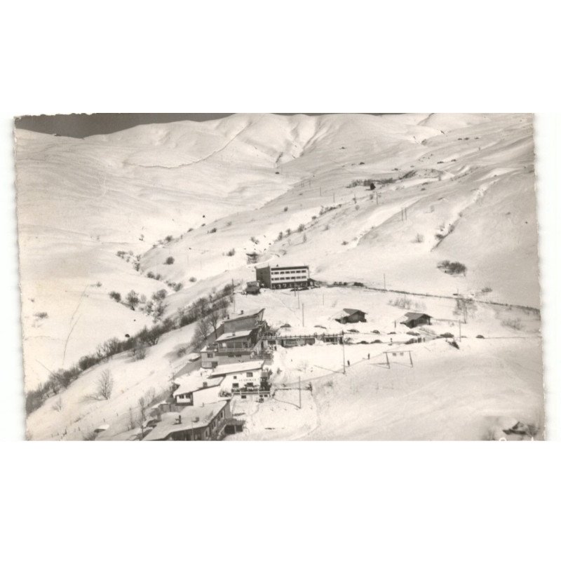 SAINT-FRANCOIS-LONGCHAMP: station 1650m et col de la madeleine vue aérienne 10X15 - état