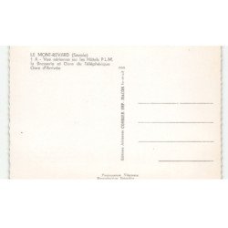 LE MONT-REVARD: hôtel P.L.M. brasserie et gare du téléphérique, gare d'arrivée vue aérienne 10X15 - très bon état