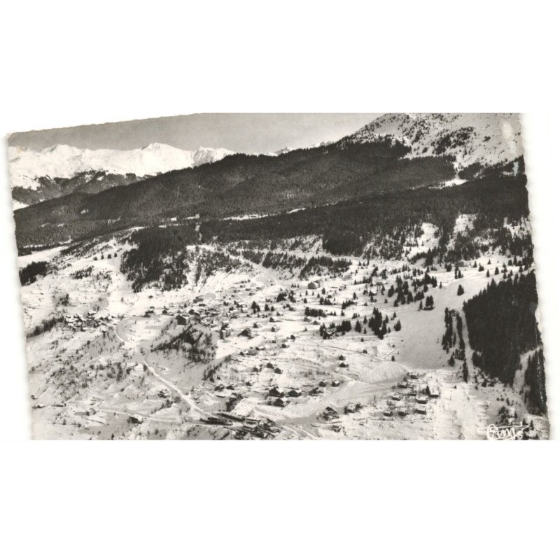 MERIBEL-les-ALLUES: sports d'hiver, vue générale vue aérienne 10X15 - très bon état