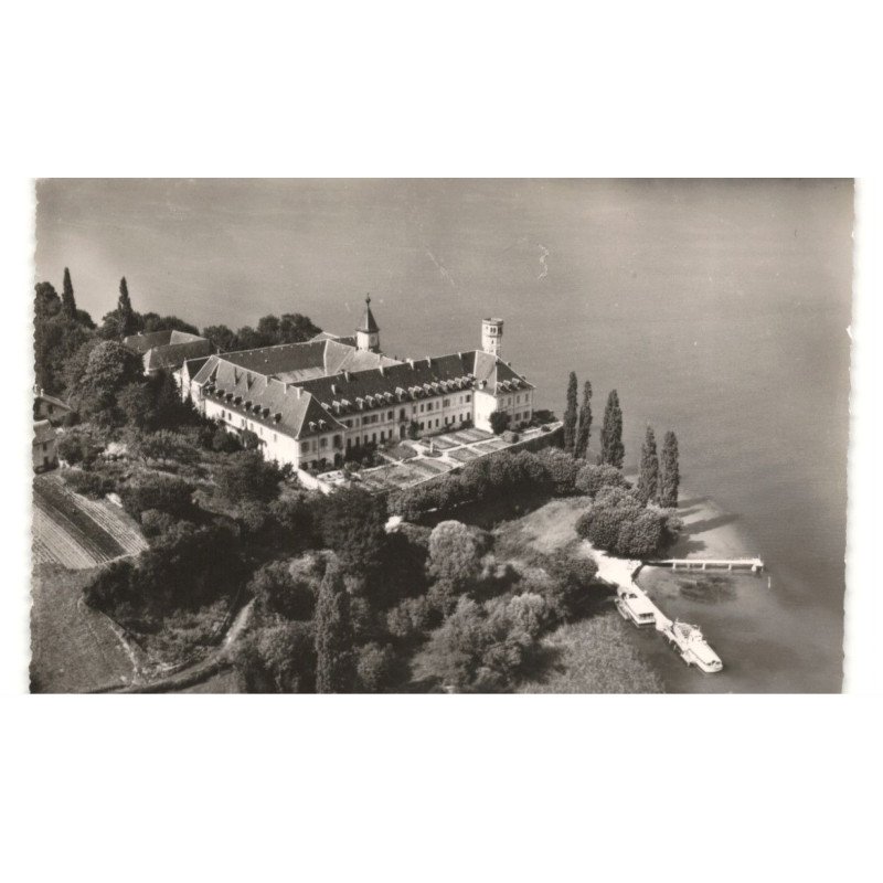 HAUTECOMBE: abbaye et du lac du bourget vue aérienne 10X15 - très bon état