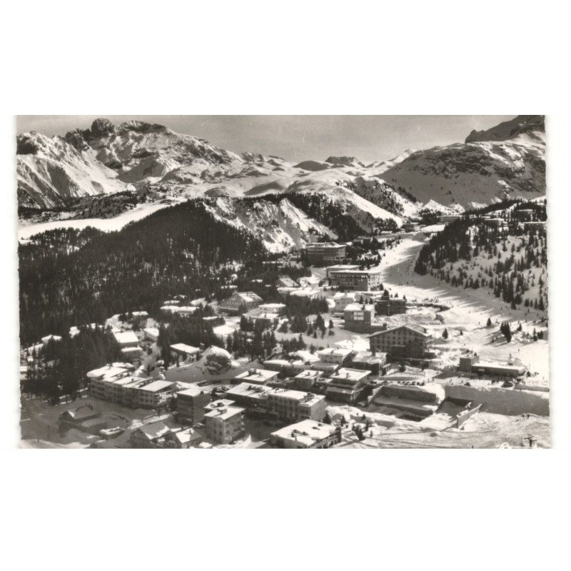 COURCHEVEL: la poste de bellecote vue aérienne 10X15 - très bon état