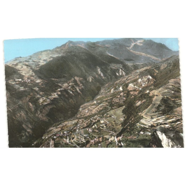 LA CHAMBRE: route de saint-francois-longchamp et chaîne de la lozière vue aérienne 10X15 - très bon état