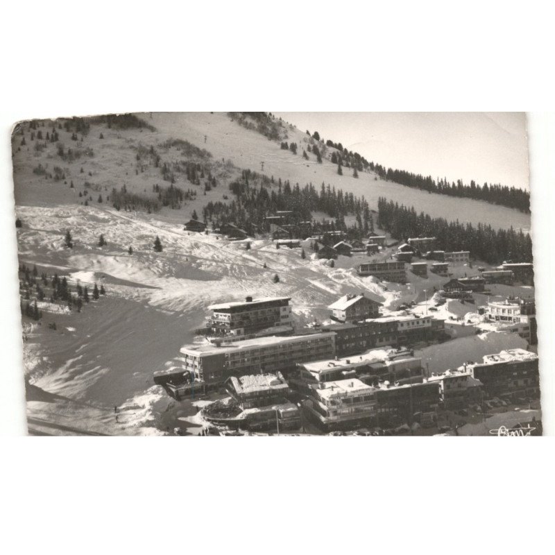 COURCHEVAL: station de sports d'hiver, quartier du plautret vue aérienne 10X15 - très bon état