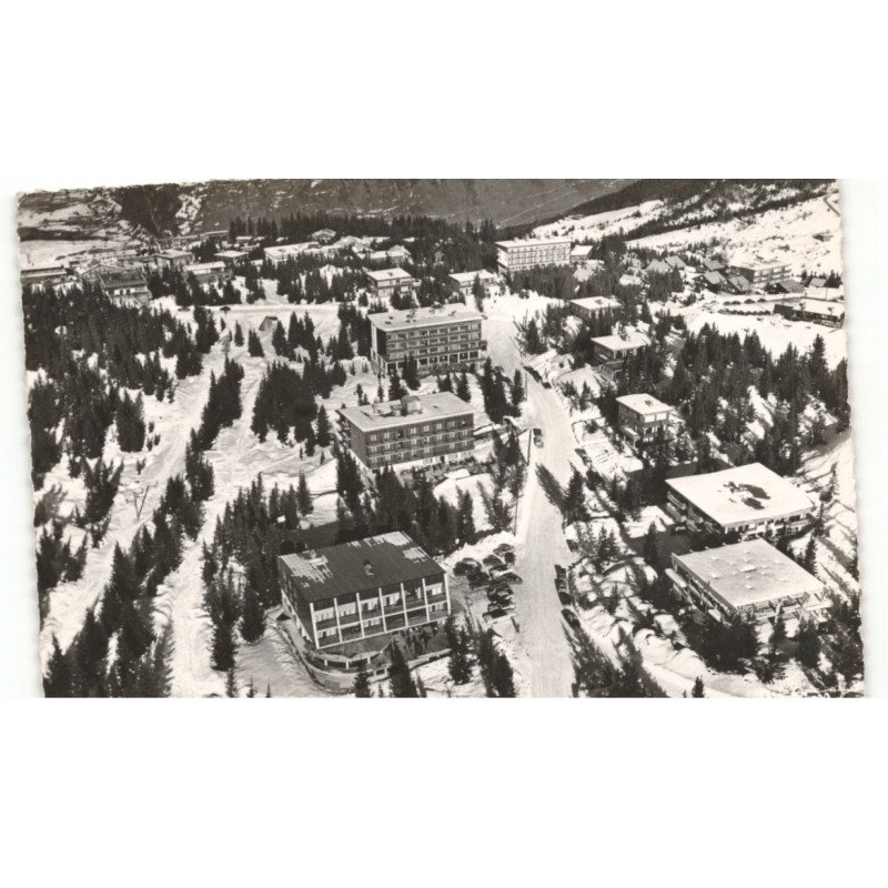 COURCHEVEL: station de sports d'hiver, le jardin alpin vue aérienne 10X15 - très bon état