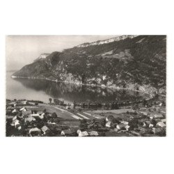 LE BOURGET-du-LAC: route du tour du lac saint-innocent vue prise du belvédère d'ontex vue aérienne 10X15 - très bon état
