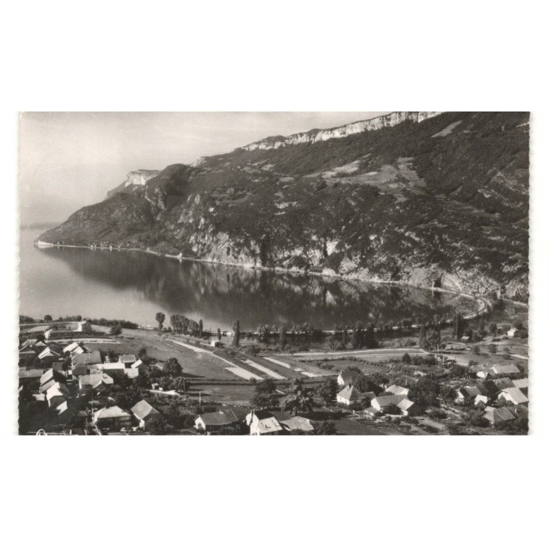 LE BOURGET-du-LAC: route du tour du lac saint-innocent vue prise du belvédère d'ontex vue aérienne 10X15 - très bon état