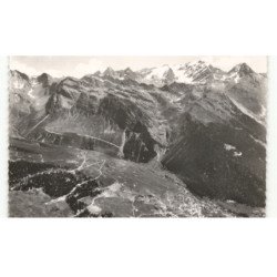 BOURG-SAINT-MAURICE: les lacets du col du petit saint-bernard vue aérienne 10X15 - très bon état