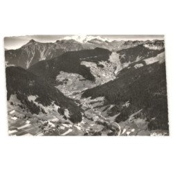 ARECHES: vue panoramique générale au 1er plan ladray et le bois, mont-blanc vue aérienne 10X15 - très bon état
