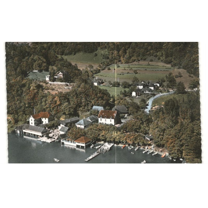 AIGUEBELLE-le-LAC: le port vue aérienne 10X15 - très bon état