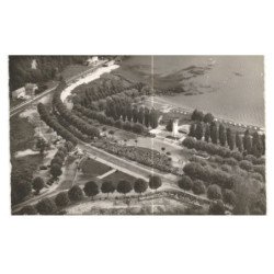 AIX-les-BAINS: le petit port, la plage vue aérienne 10X15 - très bon état