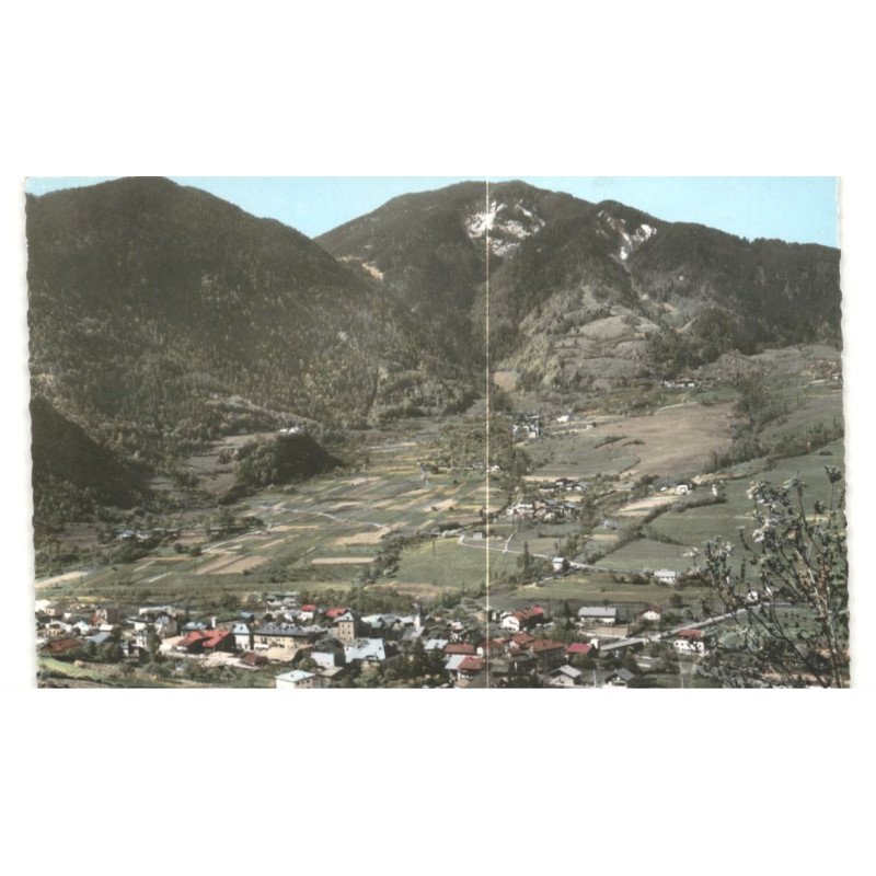 AIGUEBLANCHE: vue générale, le bois, plus au fond, saint-nicolas vue aérienne 10X15 - très bon état