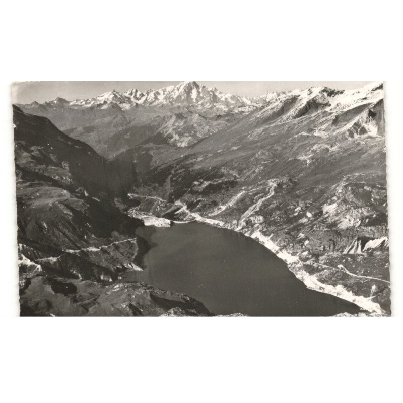 TIGNES: barrage de tignes, vue générale, lac vue aérienne 10X15 - très bon état