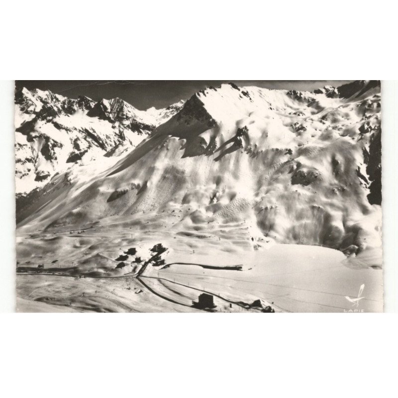 TIGNES: lac de tignes, vue générale vue aérienne 10X15 - très bon état