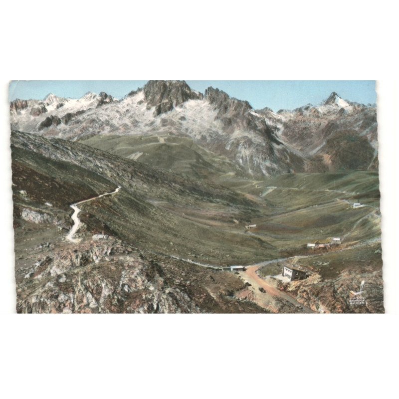 SAINT-SORLIN-D'ARVES: col de la croix de fer 2067m, les aiguilles d'argentière vue aérienne 10X15 - très bon état