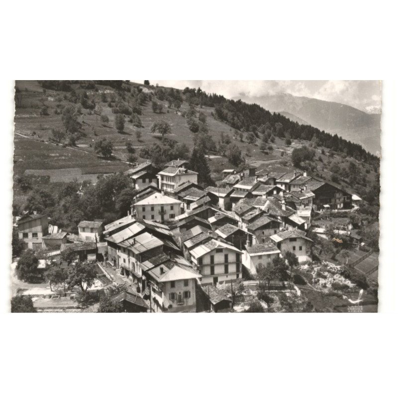 SAINT-BON: le village du haut vue aérienne 10X15 - très bon état