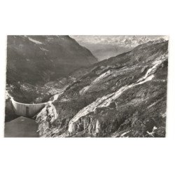 VAL-D'ISERE: barrage de tignes, cascade de la sassière au fond chaîne de mont-blanc vue aérienne 10X15 - très bon état