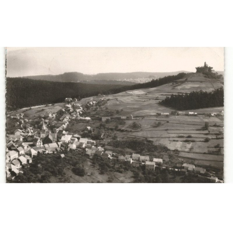 DABO: rocher saint-léon et vue générale vue aérienne 10x15 - très bon état (timbre arraché)