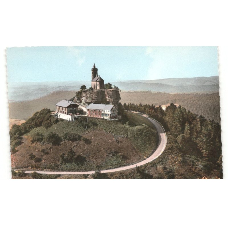 DABO: le rocher et la chapelle saint-léon vue aérienne 10x15 - très bon état