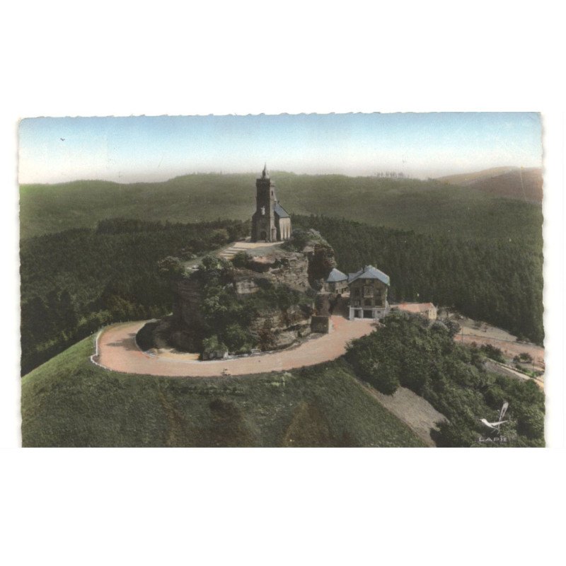 DABO: le rocher, la chapelle saint-léon vue aérienne 10X15 - très bon état