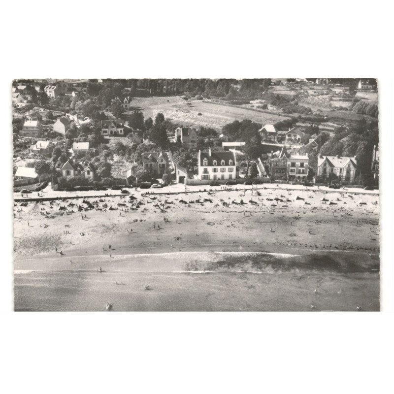 LARMOR-PLAGE: plage de toulhars vue aérienne 10X15 - état (timbre arraché)