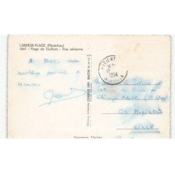 LARMOR-PLAGE: plage de toulhars vue aérienne 10X15 - état (timbre arraché)