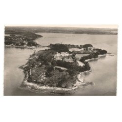 LARMOR-BADEN: ile de berdère et la côte vue aérienne 10X15 - très bon état