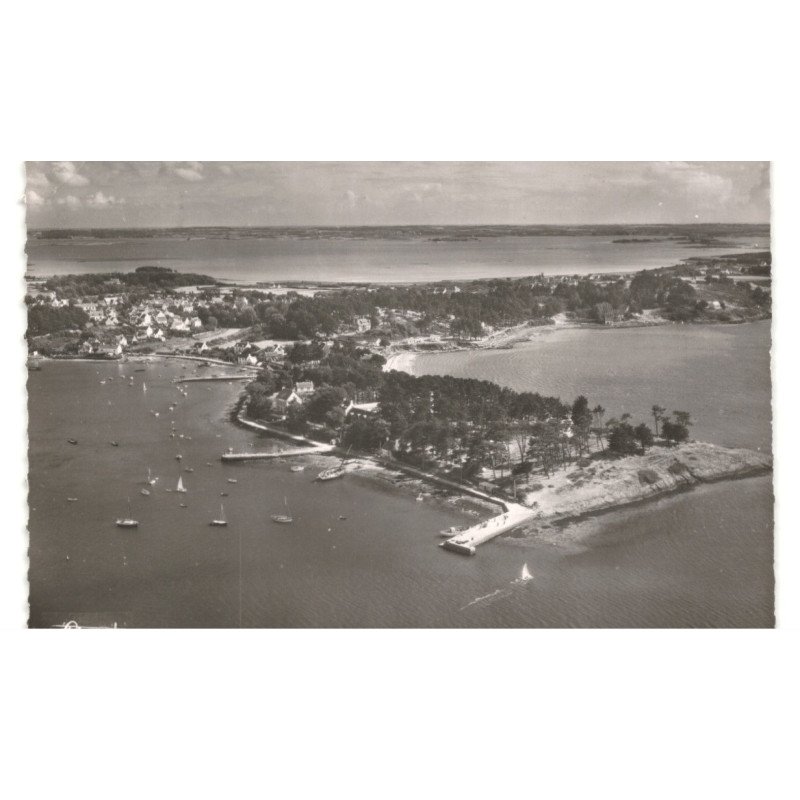 L'ISLE-aux-MOINES: le port et la pointe de brouel vue aérienne 10X15 - très bon état
