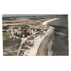 DAMGAN: la grande place et la pointe de kervoyal vue aérienne 10X15 - très bon état