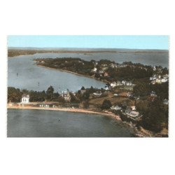 L'ILE-AUX-MOINES: la plage, le port et vue générale vue aérienne 10X15 - très bon état