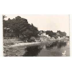 LARMOR-BADEN: plage de pen-lannic et restaurant des îles vue aérienne 10x15 - très bon état