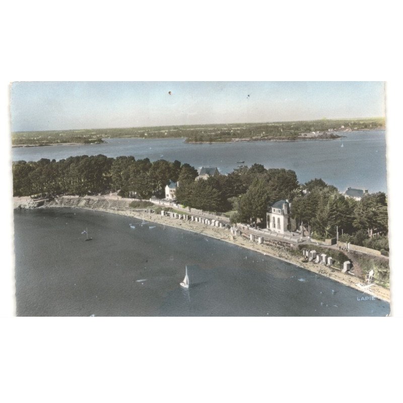 ILE-aux-MOINES: la plage vue aérienne 10x15 - très bon état