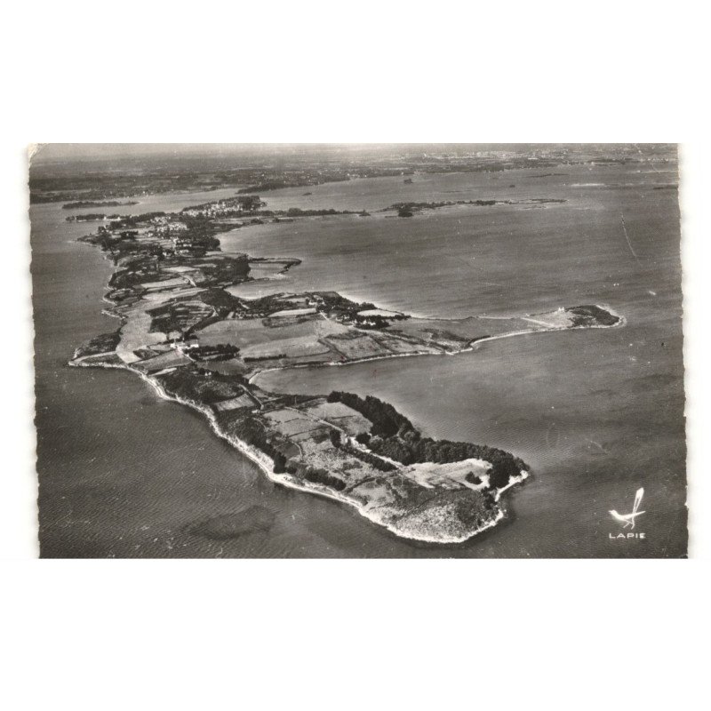 ILE-aux-MOINES: vue panoramique vue aérienne 10x15 - très bon état