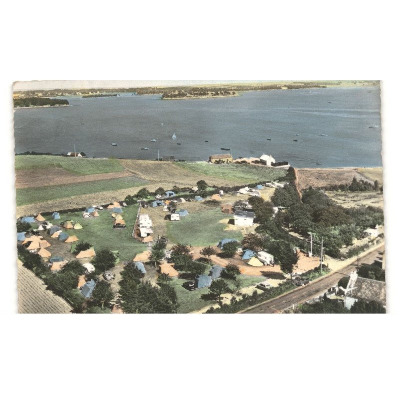 LOCMARIAQUER: camping locker et vue panoramique sur le golfe vue aérienne 10x15 - très bon état