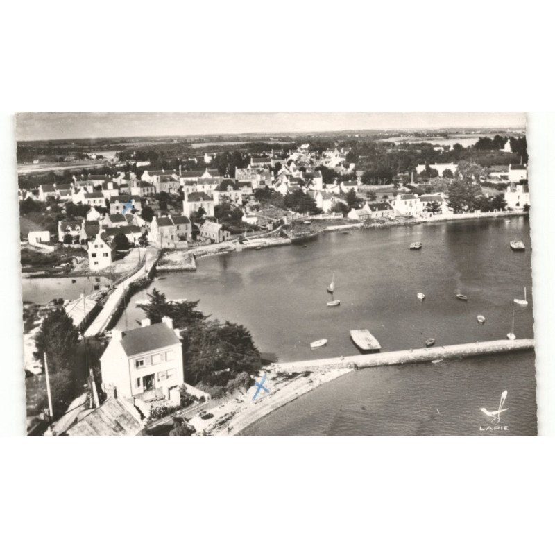 LARMOR-BADEN: port lagaden vue aérienne 10x15 - très bon état