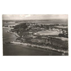 ILE-aux-MOINES: vue générale de l'île vue aérienne 10x15 - état (timbre arraché)