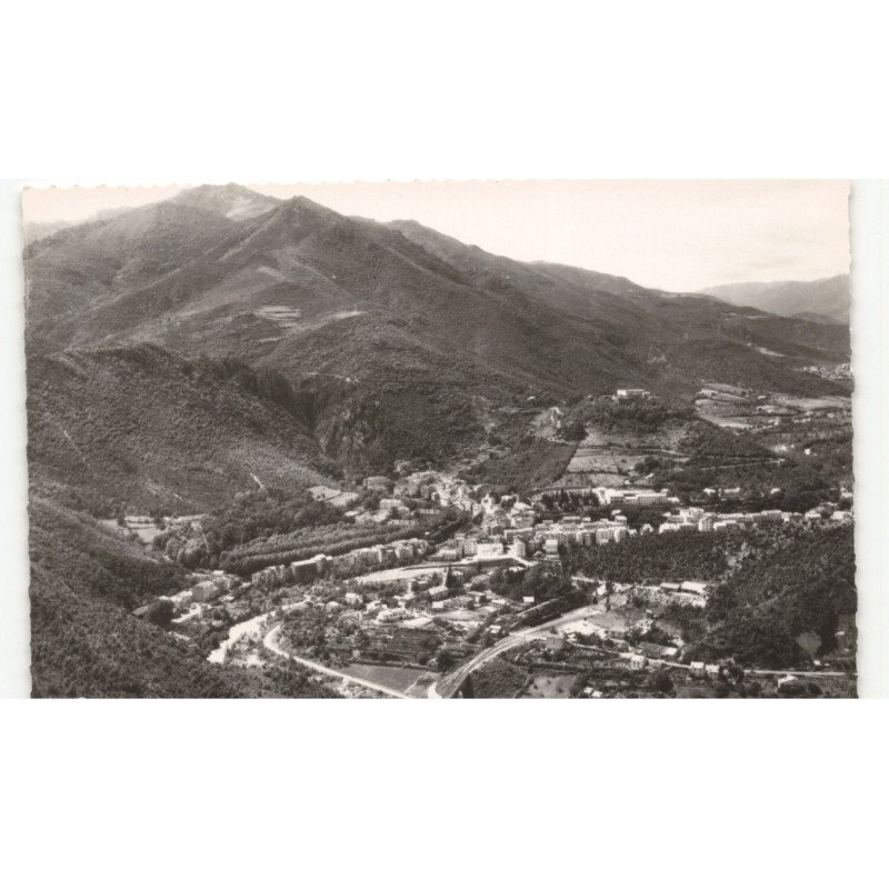 AMELIE-les-BAINS: pont sur le tech, le fort-les-bains, vue générale vue aérienne 10X15 - très bon état