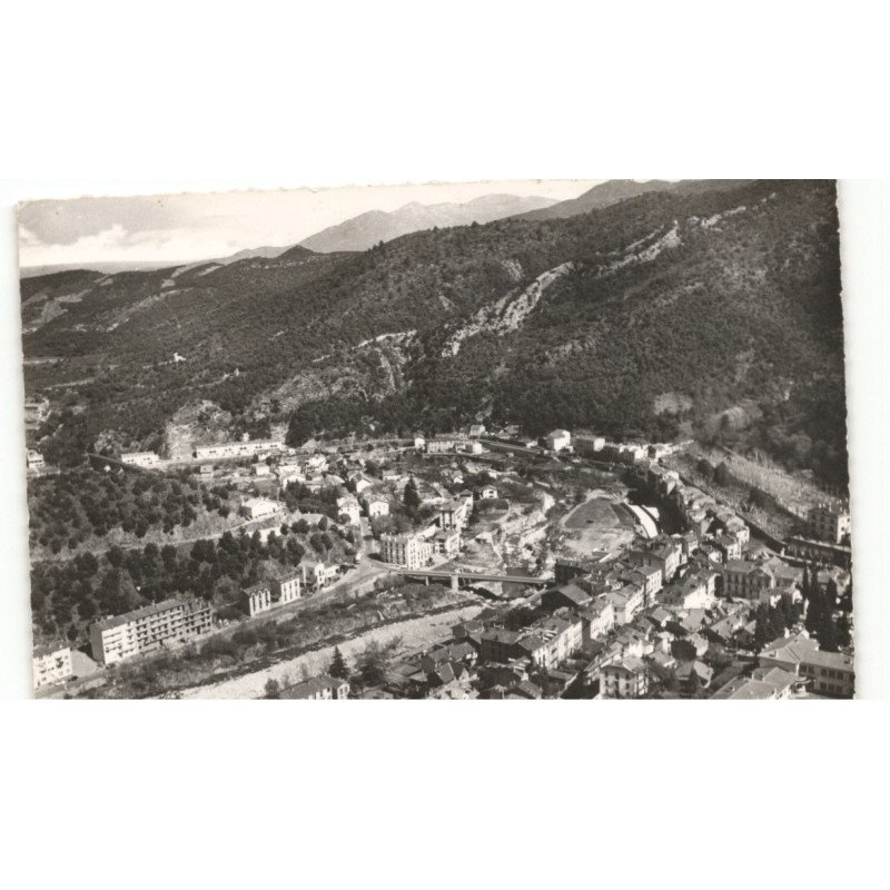 AMELIE-les-BAINS: vallée du vallespir, vue générale vue aérienne 10X15 - très bon état
