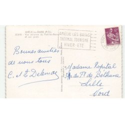 AMELIE-les-BAINS: fort-les-bains et son jardin vue aérienne 10X15 - très bon état