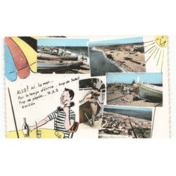 LE BARCARES: allo! ici la mer... vue aérienne 10X15 - très bon état