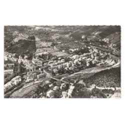 AMELIE-les-BAINS: vue panoramique, la vallée du tech(?) vue aérienne 10X15 - état (dos arraché)
